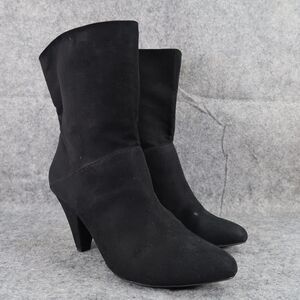 Dolcetta Shoes Womens 8.5 Boots Fashion Heel Pull On Classic Black Slouch Betty